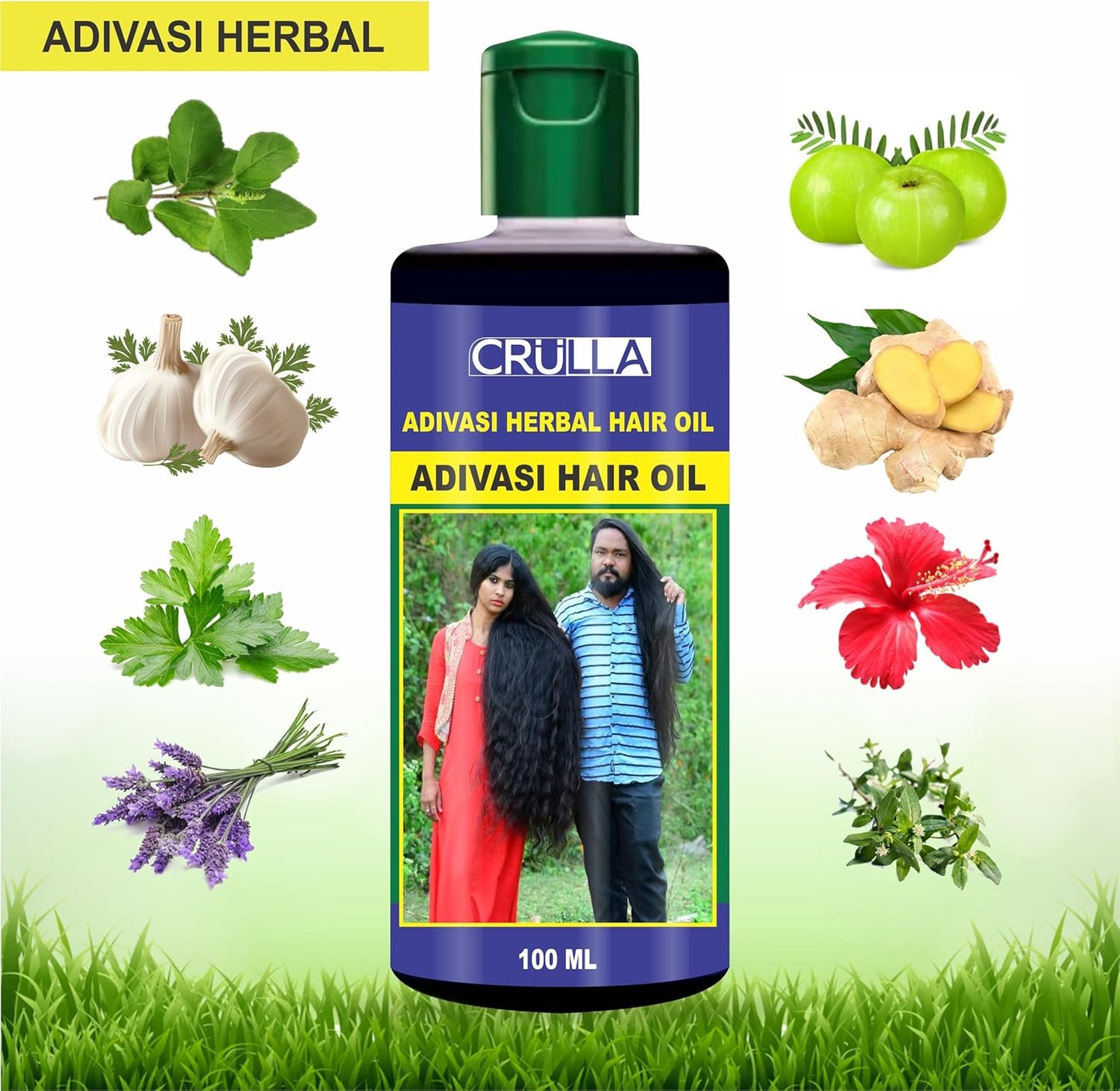Adivasi Original Herbal Hair Oil for Hair Growth – Natural Ayurvedic Hair Fall Control Oil (100ml)