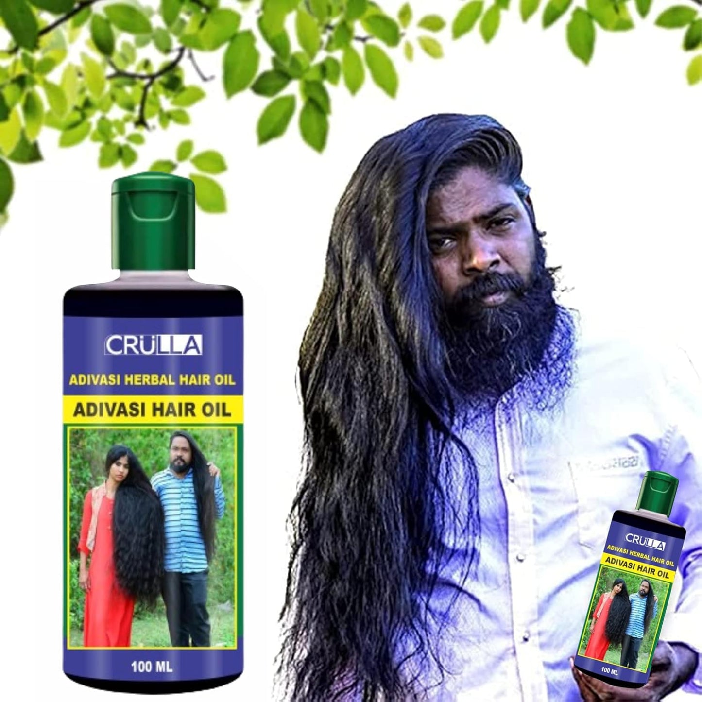 Adivasi Original Herbal Hair Oil for Hair Growth – Natural Ayurvedic Hair Fall Control Oil (100ml)