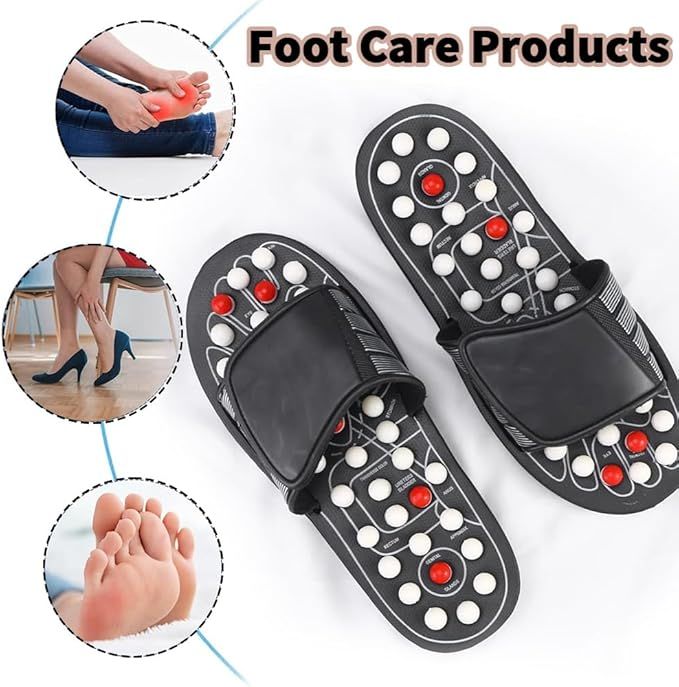 Acupressure Massage Slippers – Rotating Foot Massage Sandals