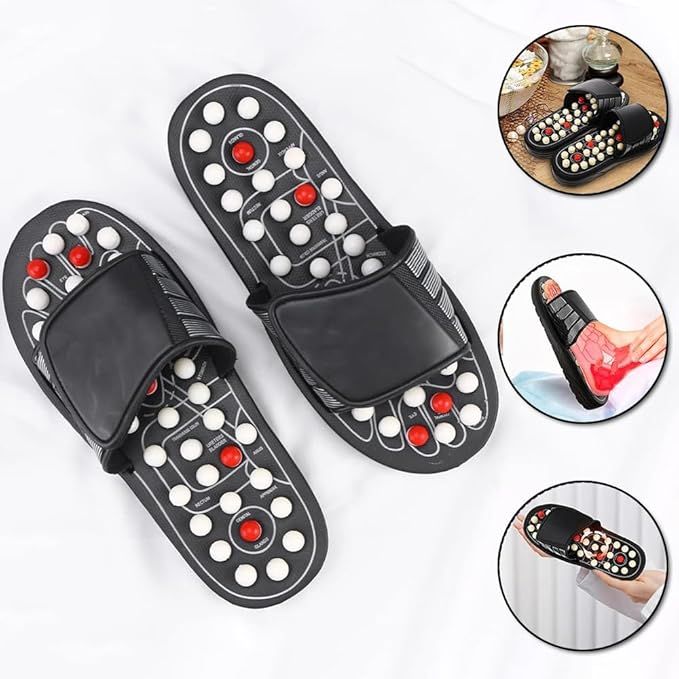 Acupressure Massage Slippers – Rotating Foot Massage Sandals