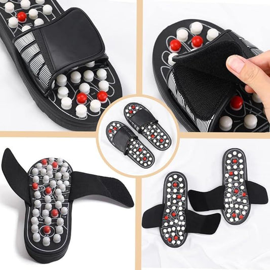 Acupressure Massage Slippers – Rotating Foot Massage Sandals