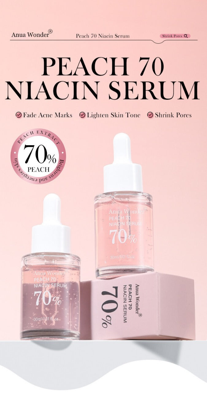 Anua Wonder Peach 70% Niacinamide Serum – Glass Skin Radiance Booster (30 ml)