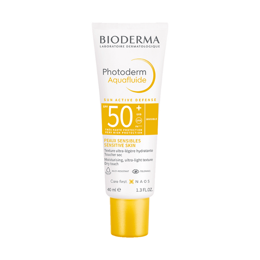 Bioderma Photoderm Aquafluide SPF50+ – 40ml Ultra-Light Daily Sunscreen with 8-Hour Hydration for Sensitive Skin