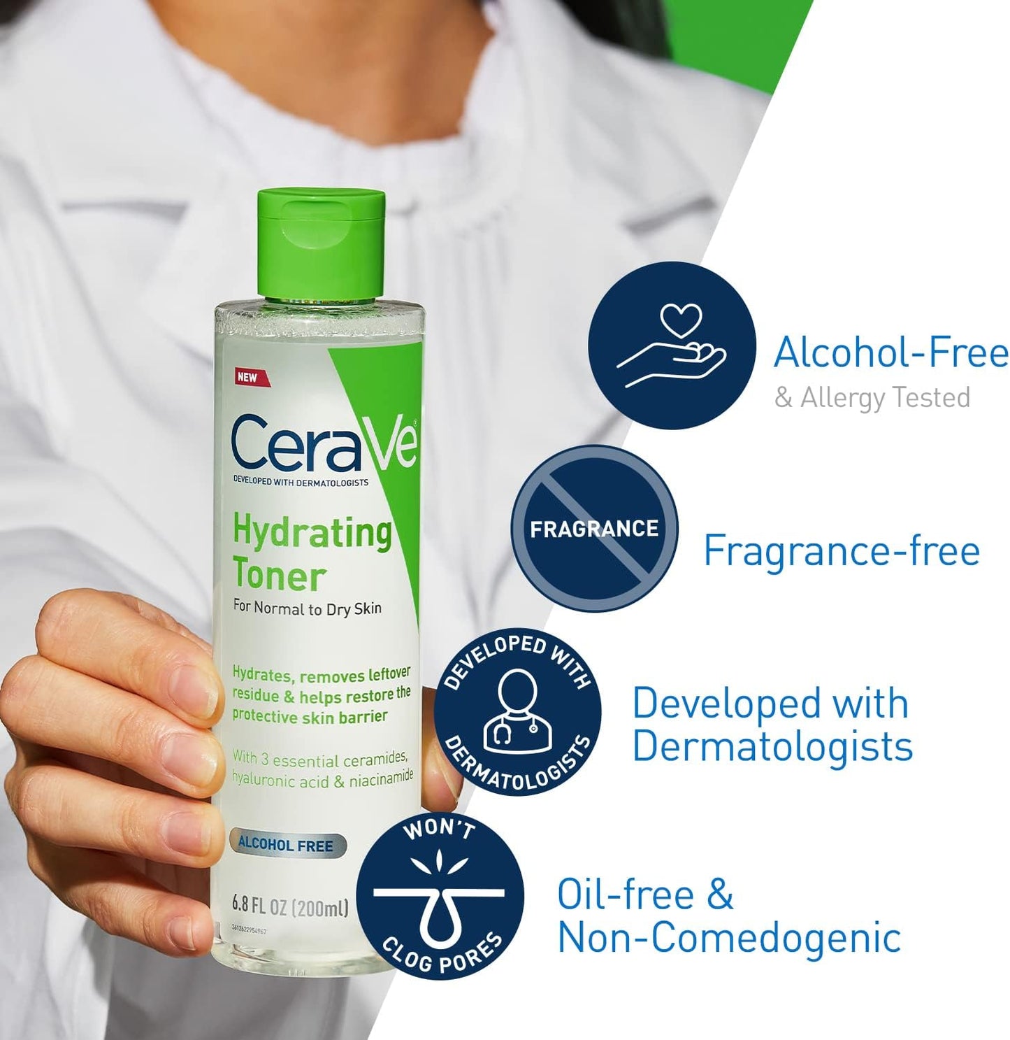 CeraVe Hydrating Toner for Face - Alcohol-Free, Fragrance-Free - 200ml
