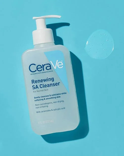 CeraVe SA Cleanser with Salicylic Acid  Face Wash for Smooth, Clear Skin – 8oz (1 Pack)