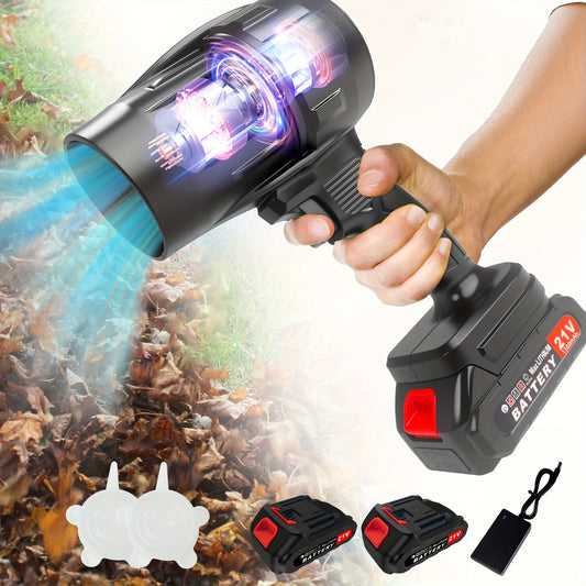 Turbo Jet Blower with 2 Batteries & Charger | Portable Car Dryer, Snow & Dust Removal, Lawn & Home Cleaning