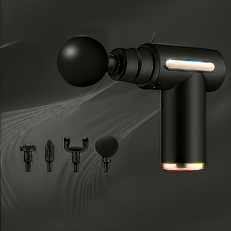 Mini Massage Gun Deep Tissue – 6 Speeds, 4 Heads, 1800mAh Battery, Portable &amp; Quiet Muscle Massager.