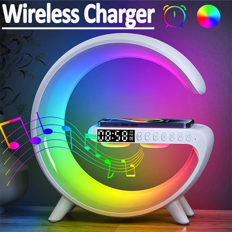 4-in-1 Wireless Charger & RGB Alarm Clock – UAE Bedside Essentials
