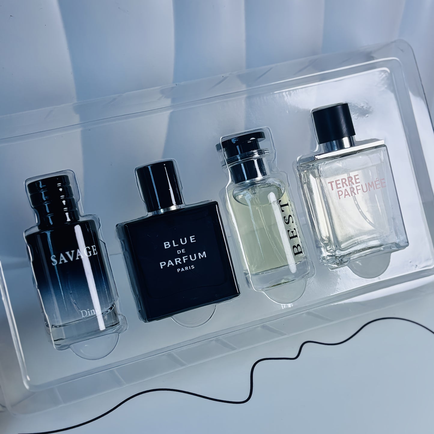 Luxury Men’s Perfume Gift Set 4×25ml | Boss, Channel, Terre & Blue – Long-Lasting & Travel Friendly