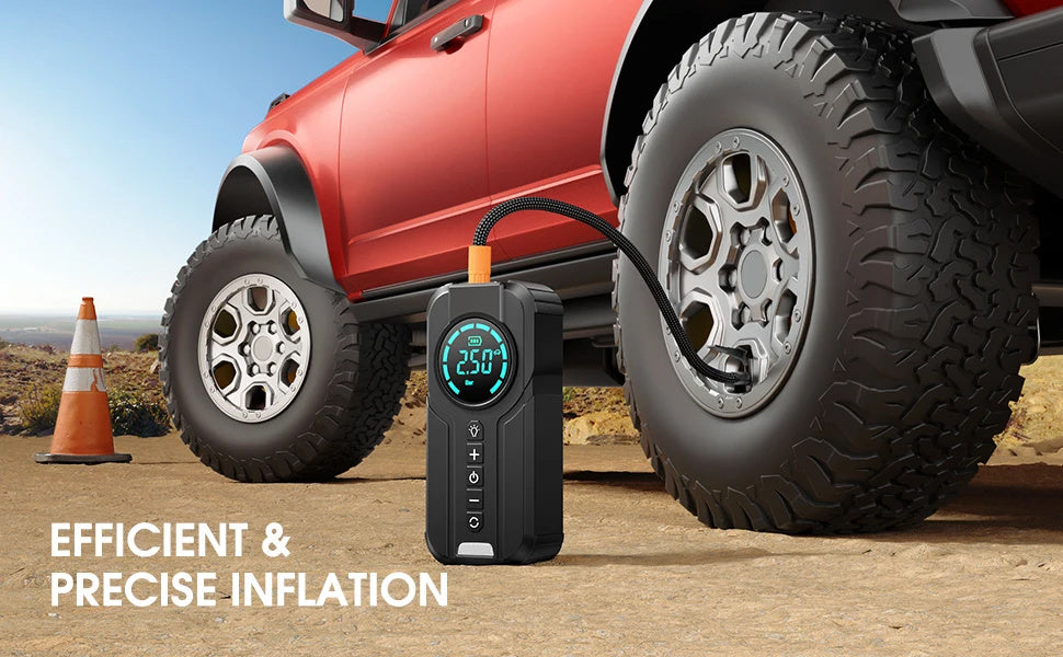 3-in-1 Car Jump Starter | 3000A Booster + 150PSI Digital Air Pump + 6000mAh Power Bank – Emergency Car Gadget