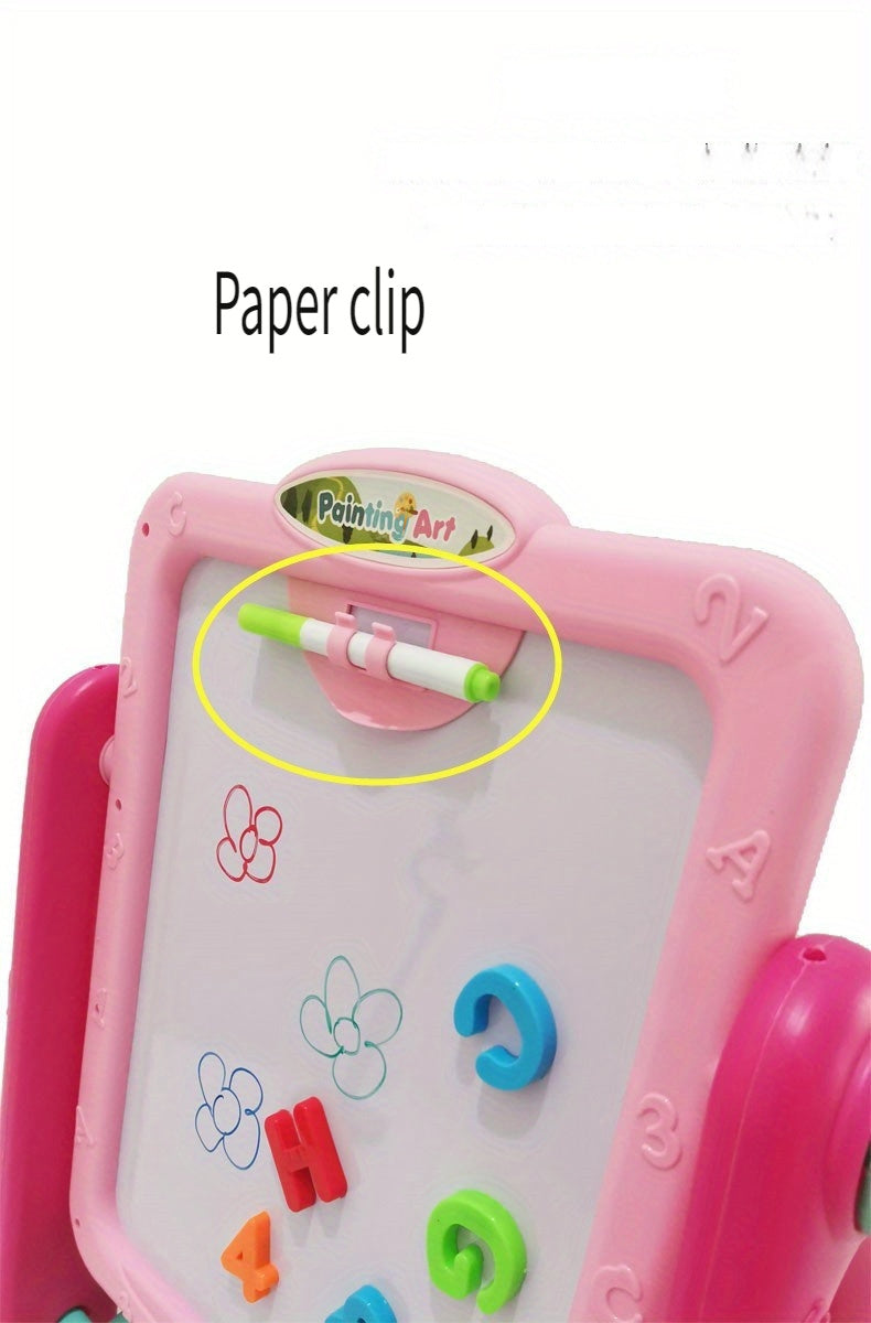 Kids Double-Sided Art Easel UAE | Magnetic Chalkboard & Whiteboard | Educational Drawing Board for Toddlers 3+