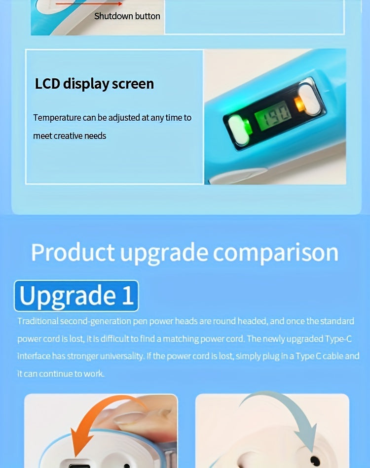 3D Printing Pen with LCD Screen | DIY Drawing & Craft Doodle Tool for Kids & Adults UAE