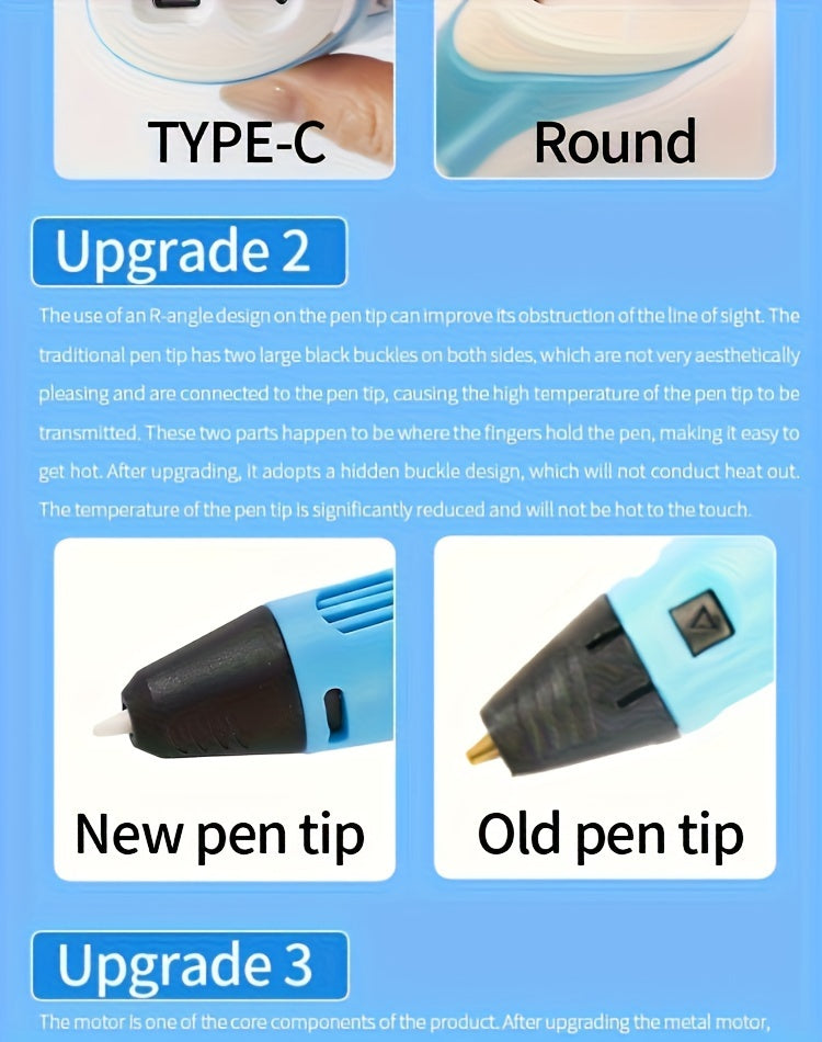 3D Printing Pen with LCD Screen | DIY Drawing & Craft Doodle Tool for Kids & Adults UAE