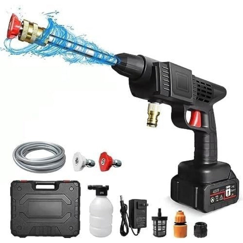 48V High Pressure Washer 1800W – Cordless Portable Electric Car Washing Machine - Multi-Nozzle, 5M Hose, Patio &amp; Driveway Cleaner