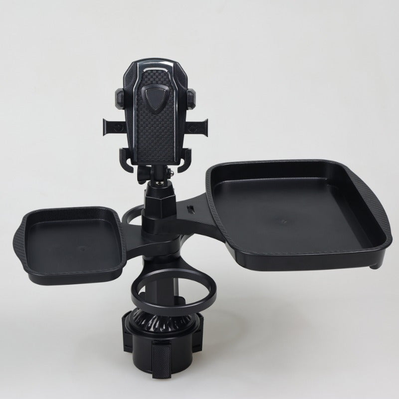 5-in-1 Car Cup Holder Expander with Food Tray & Phone Mount | Adjustable Double Cup Holder for Car, SUV & Truck