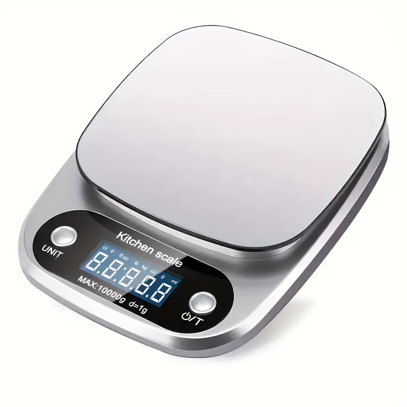 Pickzaar High Precision Digital Kitchen Scale – 10kg Capacity, Stainless Steel, LED Display, Multi-Unit Food Scale for Cooking & Baking
