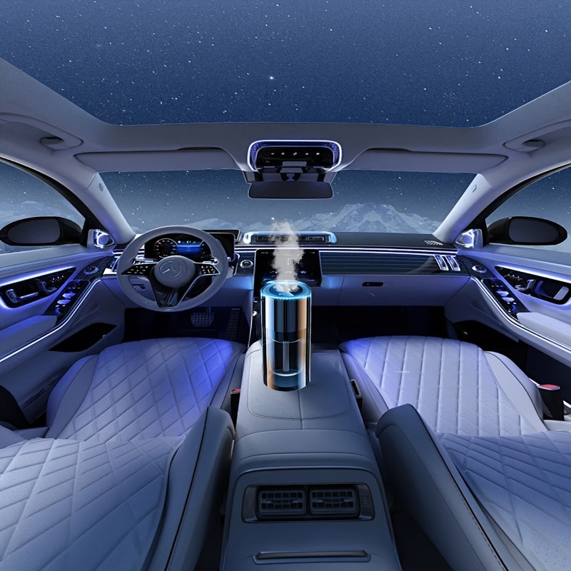 Smart Car Aroma Diffuser — Auto On-Off, Starry Mood Light & 3× Scent Modes