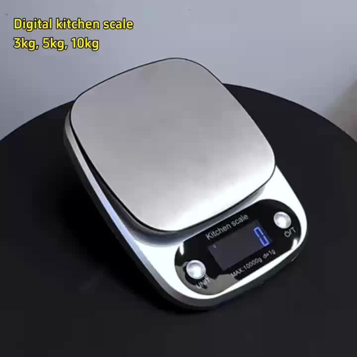 Pickzaar High Precision Digital Kitchen Scale – 10kg Capacity, Stainless Steel, LED Display, Multi-Unit Food Scale for Cooking & Baking