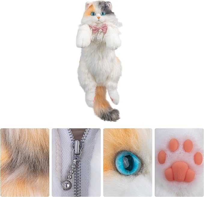 Realistic Calico Cat Backpack – Cute Plush Animal Backpack