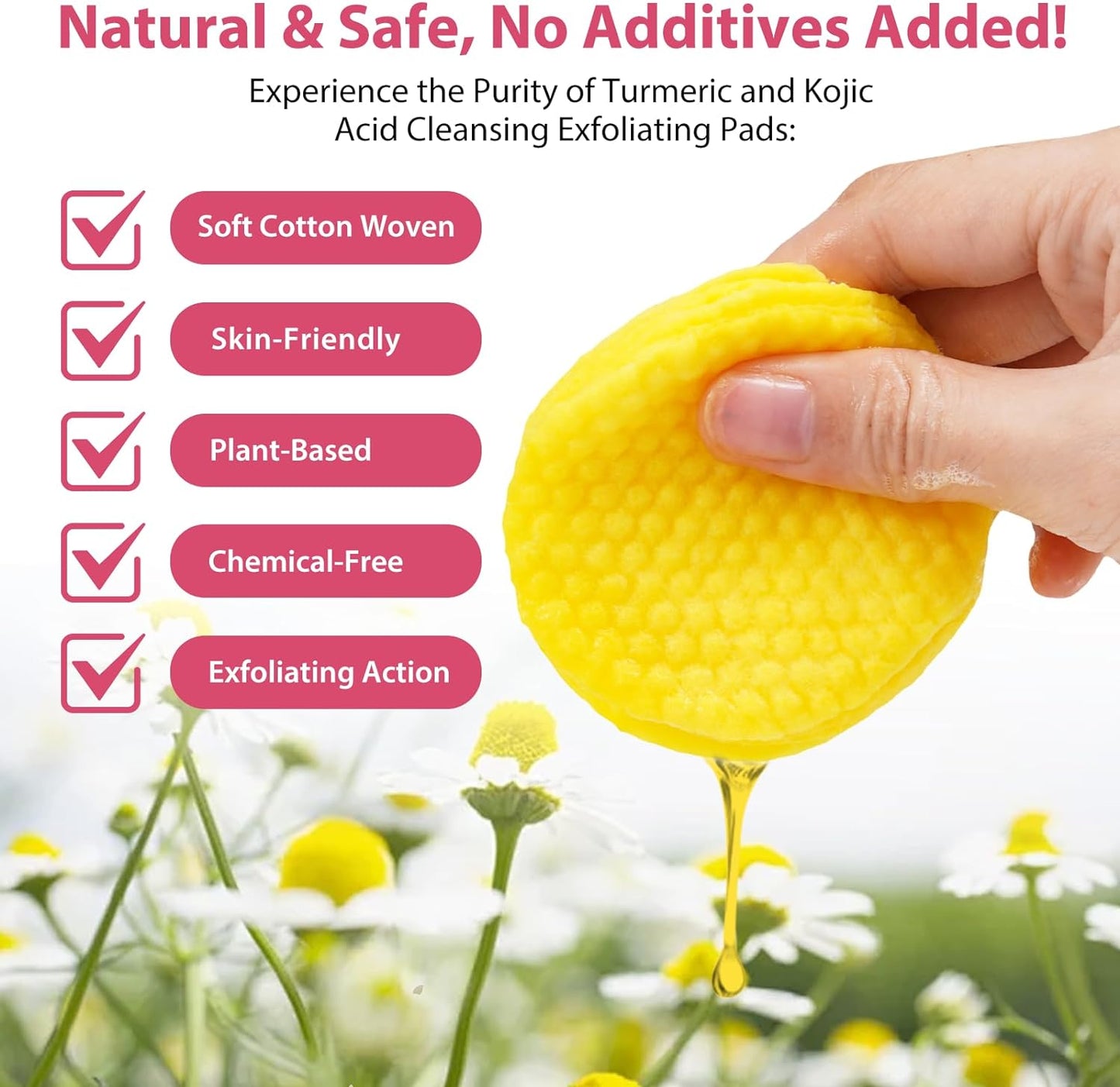 Turmeric & Kojic Acid Cleansing Pads – Dark Spot Remover & Skin Brightener (40pcs)