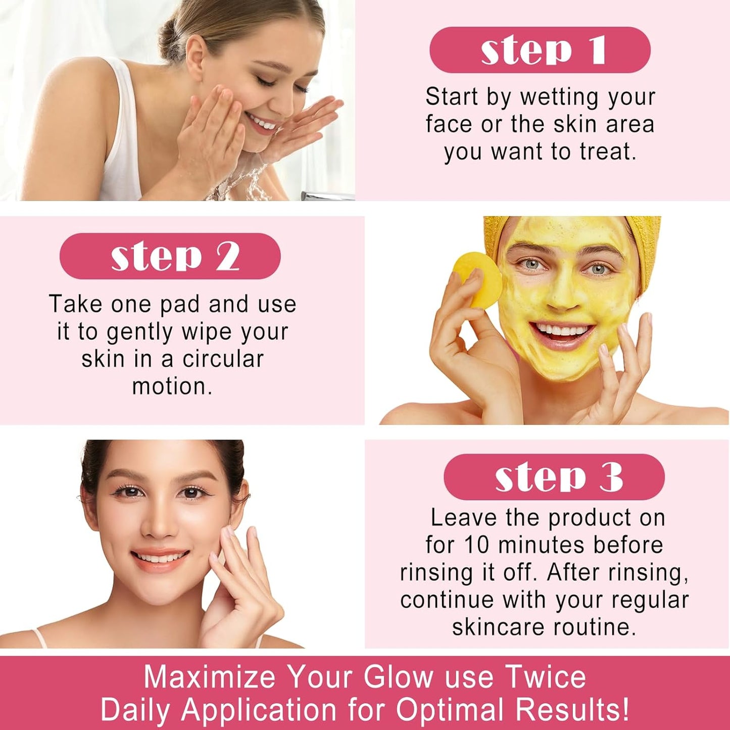 Turmeric & Kojic Acid Cleansing Pads – Dark Spot Remover & Skin Brightener (40pcs)