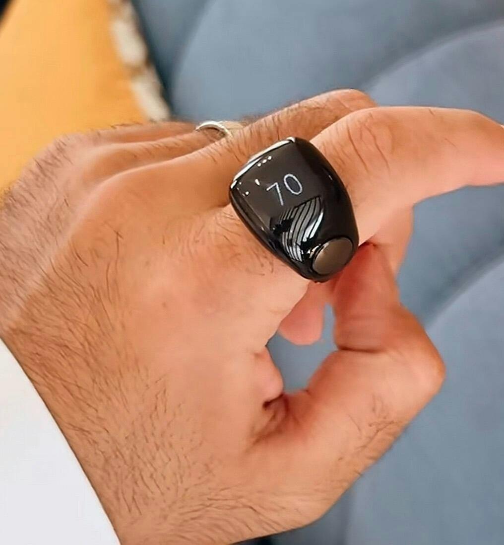 WESLAMIC Salam Smart Tasbih Ring – Digital Zikr Counter with OLED Display