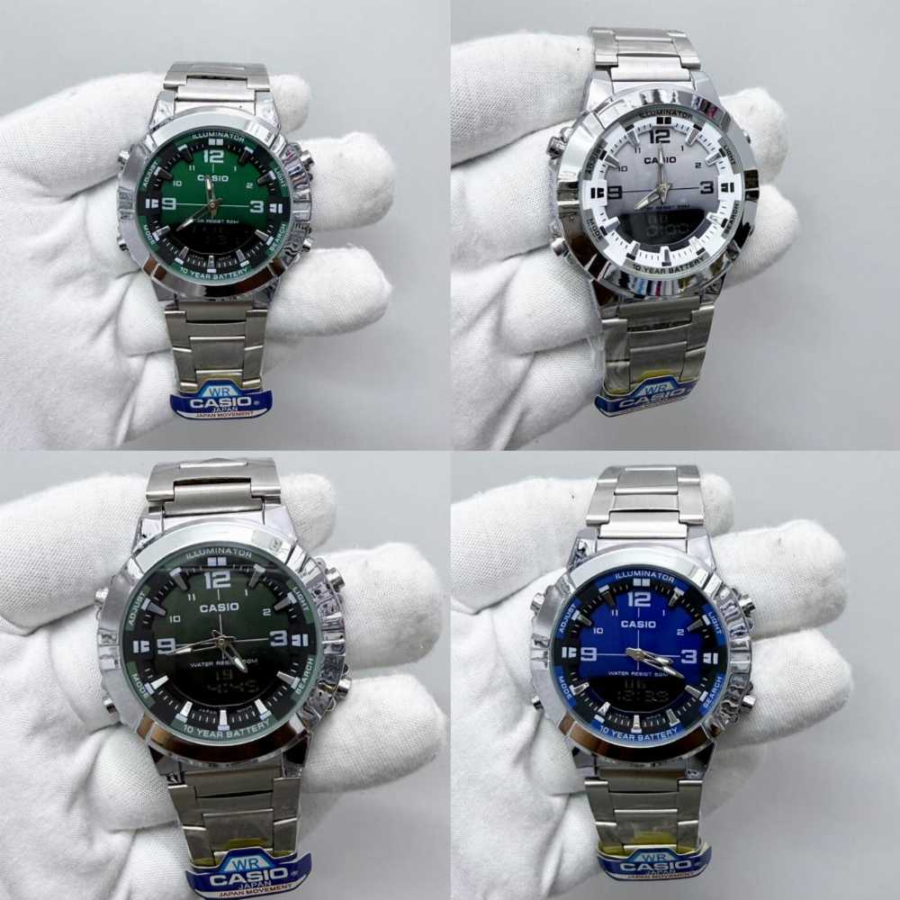 Casio Analogue Digital Men’s Stainless Steel Watch – Black Dial (UAE)