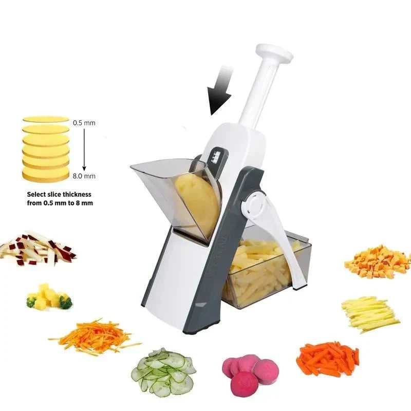 All-In-One Vegetable Slicer – 8-in-1 Fast Cutting Kitchen Tool
