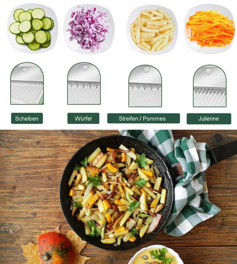 All-In-One Vegetable Slicer – 8-in-1 Fast Cutting Kitchen Tool