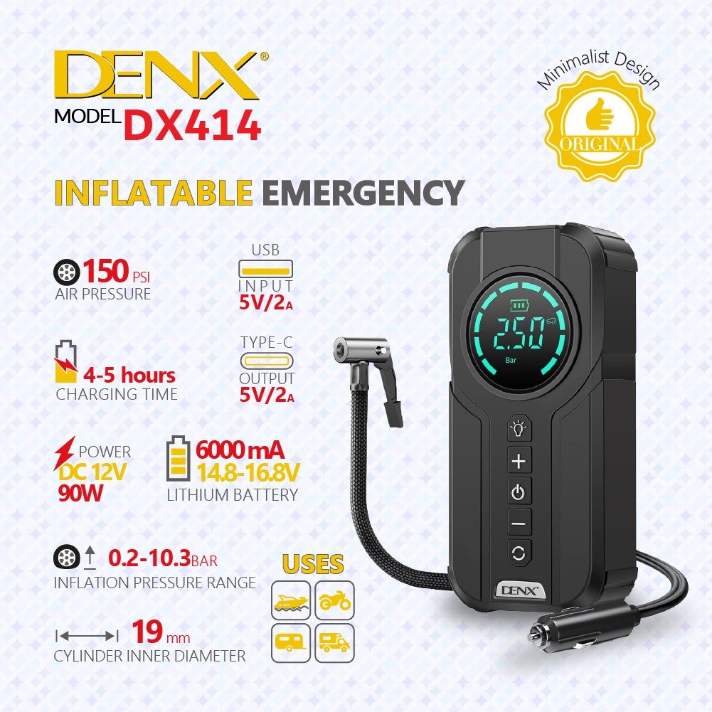 3-in-1 Car Jump Starter | 3000A Booster + 150PSI Digital Air Pump + 6000mAh Power Bank – Emergency Car Gadget