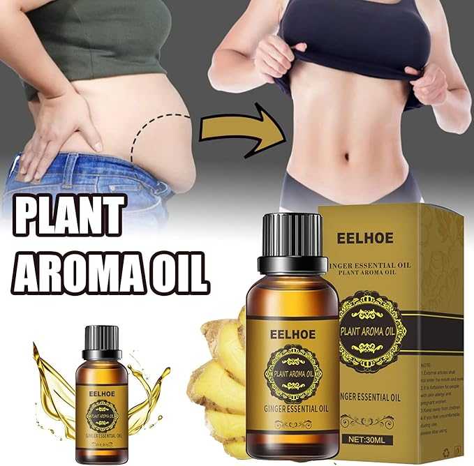 Eelhoe Ginger Massage Oil UAE – Abdominal Drainage, Fat Burning & Detox Body Oil