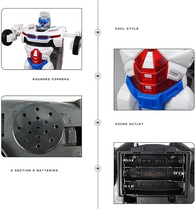 2-in-1 Transforming Robot Car Toy – Button-Activated Robot Vehicle