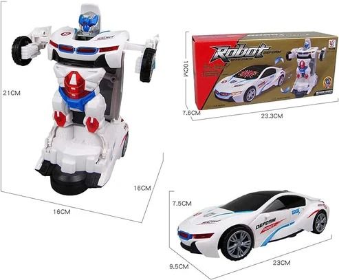 2-in-1 Transforming Robot Car Toy – Button-Activated Robot Vehicle