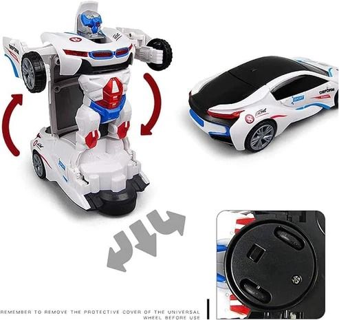 2-in-1 Transforming Robot Car Toy – Button-Activated Robot Vehicle