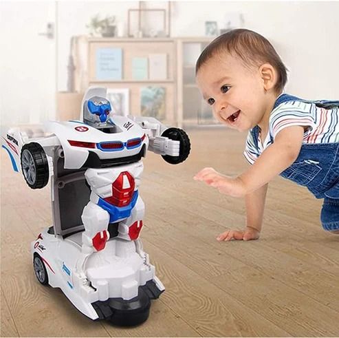 2-in-1 Transforming Robot Car Toy – Button-Activated Robot Vehicle