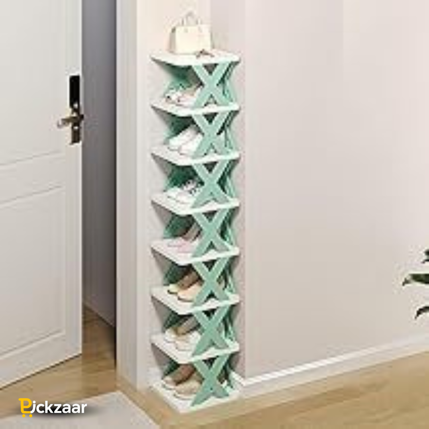 7-Layer X-Shape Foldable Shoe Rack – Space-Saving Metal Shoe Organizer for Entryway & Bedroom (UAE)