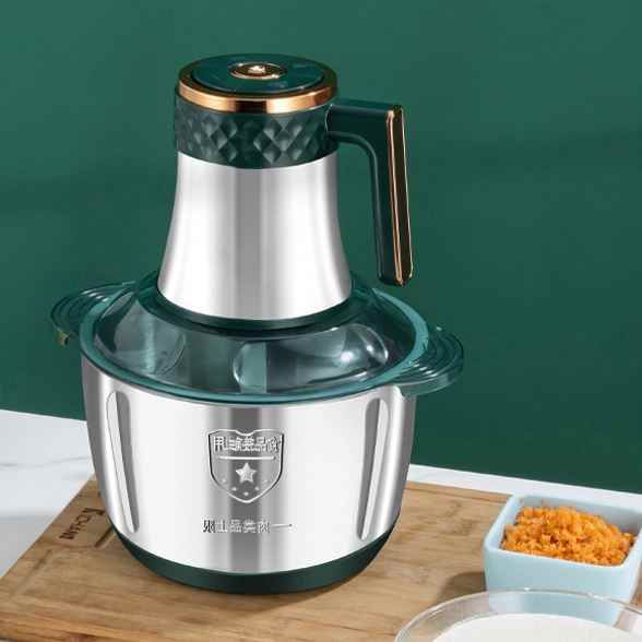 Stainless Steel Food Chopper – 5-Speed Electric Meat Grinder