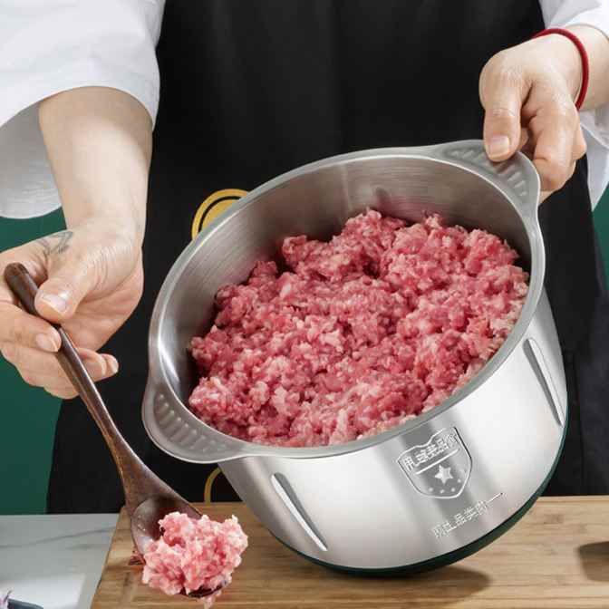 Stainless Steel Food Chopper – 5-Speed Electric Meat Grinder