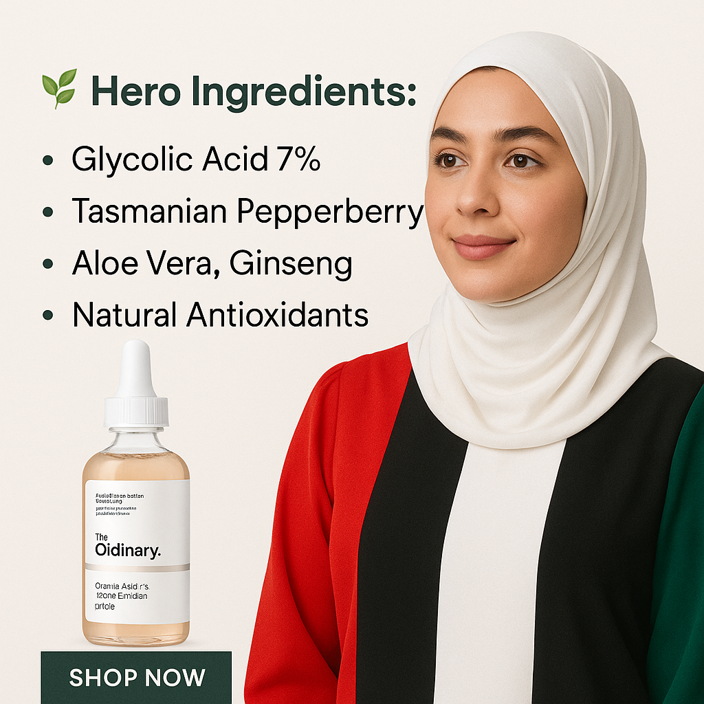The Ordinary Glycolic Acid 7% Exfoliating Toner – 100ml Daily Glow-Boosting Toner for Smoother, Radiant Skin