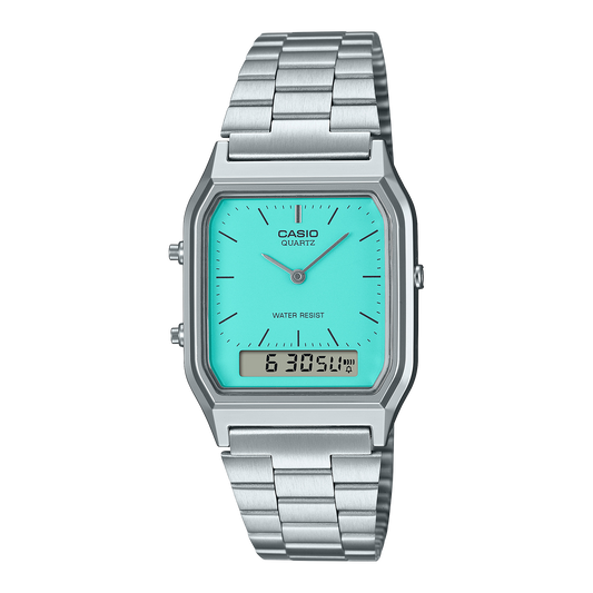Casio AQ-230 Vintage Ana-Digi Watch for Men & Women – Dual Time Quartz Wristwatch