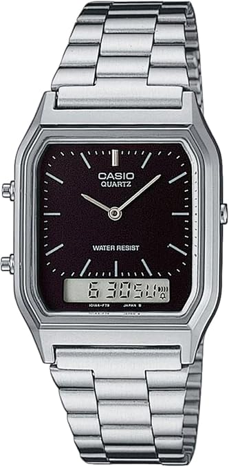 Casio AQ-230 Vintage Ana-Digi Watch for Men & Women – Dual Time Quartz Wristwatch
