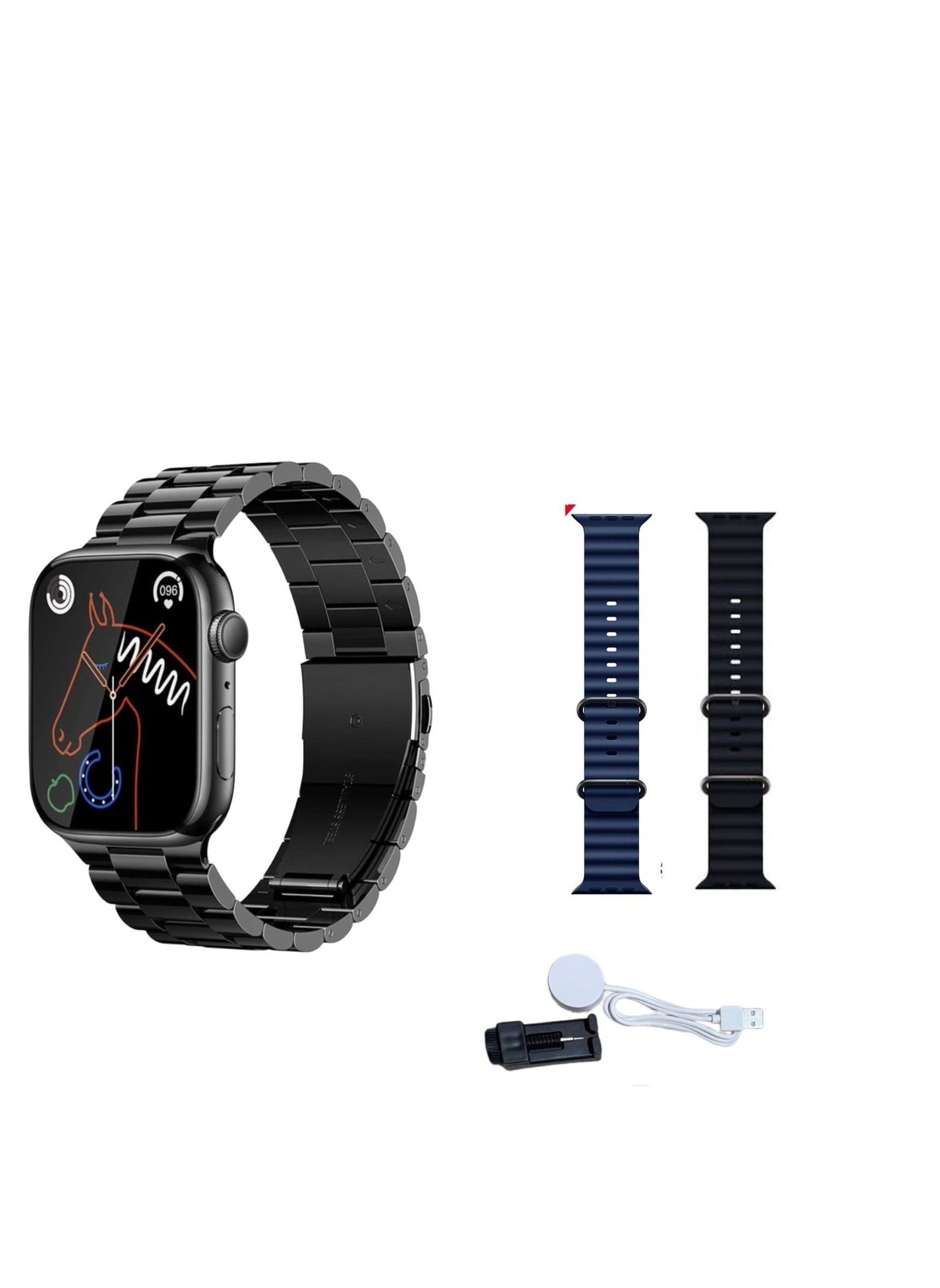 X99 Ultra Max Smart Watch with Bluetooth Calling, Built-In Earbuds, Arabic Support & Split Screen – For Android & iOS